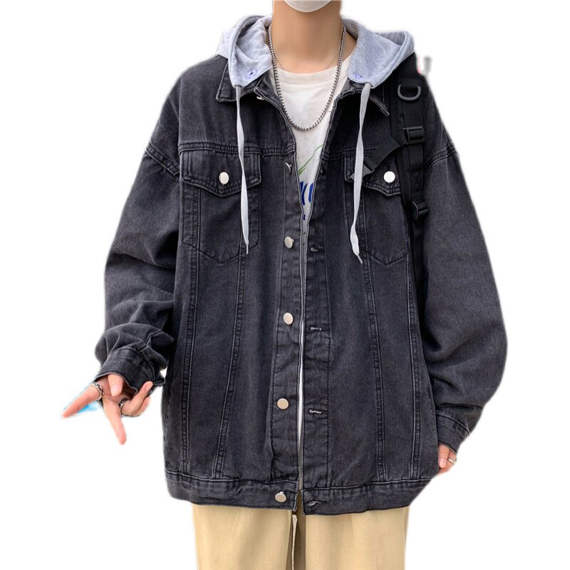 @港风2025年牛仔外套男春秋季潮牌ins连帽夹克衫JK887-P70,男装工装外套,星座223（原229-2）