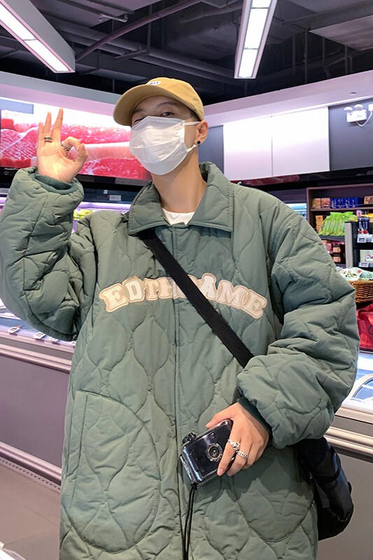 港风菱形冬季棉衣男字母印花保暖棉服ins潮流MY8000-P85,男装棉衣,星座223（原229-2）