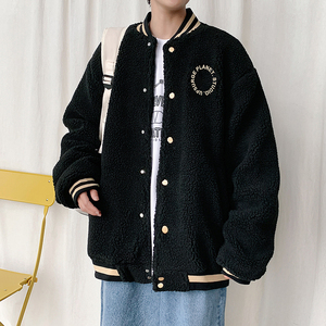 @港风 2025秋冬季羊羔绒棉衣男棒球服夹克外套WT109-P65图片