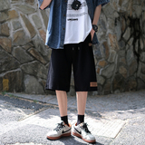 @港风纯棉短裤潮男宽松五分裤运动沙滩裤DK073-P40，男装牛仔裤，星座223（原229-2）
