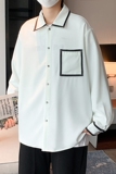@港风2025春季小香风长袖衬衫男宽松休闲上衣CS103-P40，男装衬衫，星座223（原229-2）