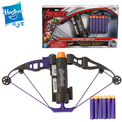 孩之宝漫威鹰眼远射软弹nerf弓箭