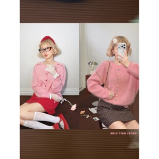 milktina定制丨怪诞星期三的粉色岛软糯宽松高级羊毛毛衣「2色」