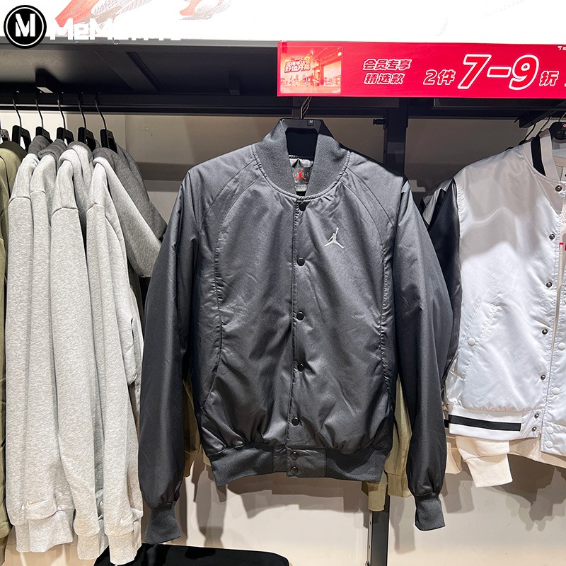 NIKE耐克Jordan男装2025春梭织夹棉保暖棒球服夹克外套IB5608-010