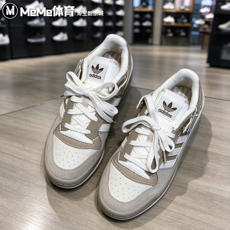阿迪达斯三叶草男女鞋2026冬新品翻毛皮灯芯绒拼接复古板鞋LA3804