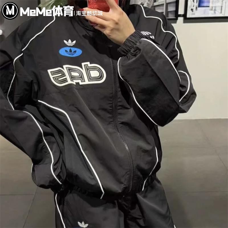 阿迪达斯三叶草男子立领机车服