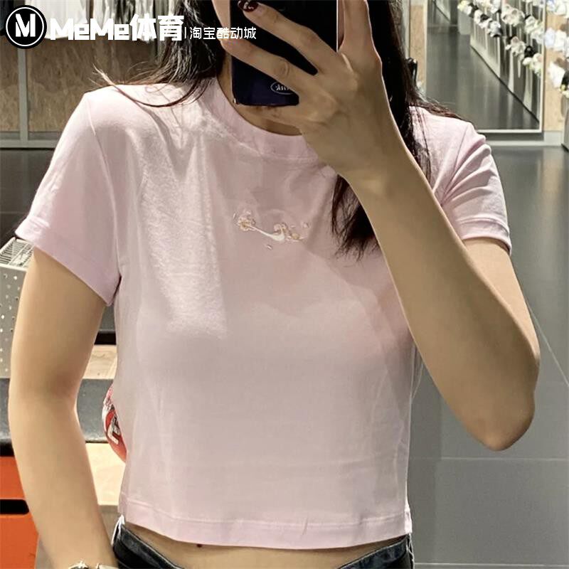 耐克短袖女圆领修身运动休闲T恤