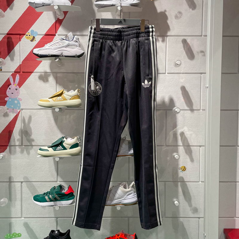 阿迪达斯男装2024春夏季新款潮流舒适百搭休闲复古运动长裤IU2101