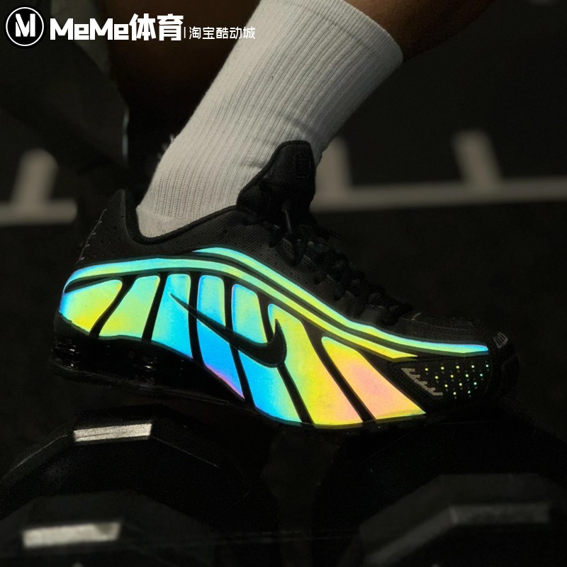 耐克男鞋2025冬季新品Shox R4酷帅炫彩反光气柱运动鞋 IM6596-001