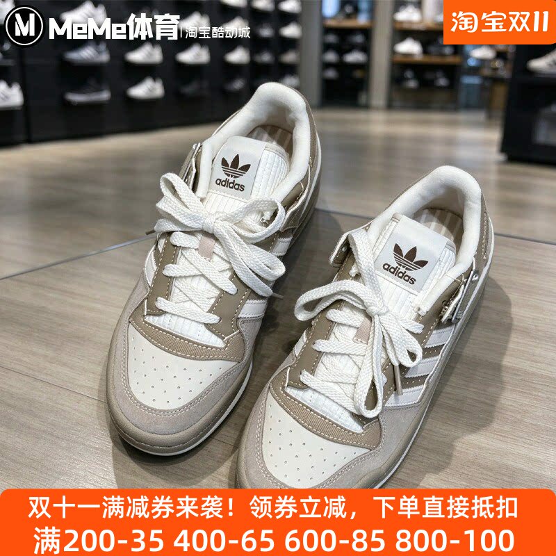 阿迪达斯三叶草男女鞋2026冬新品翻毛皮灯芯绒拼接复古板鞋LA3804