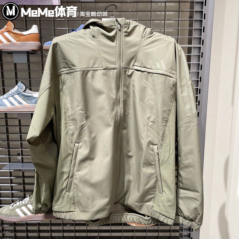 阿迪达斯男子夹克2025冬季款连帽防水保暖风衣休闲运动外套KA1305