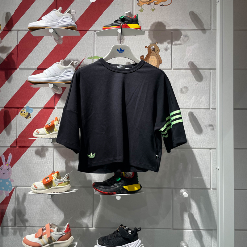 阿迪达斯三叶草女装2024夏季新款宽松舒适运动休闲短袖T恤 IU2499