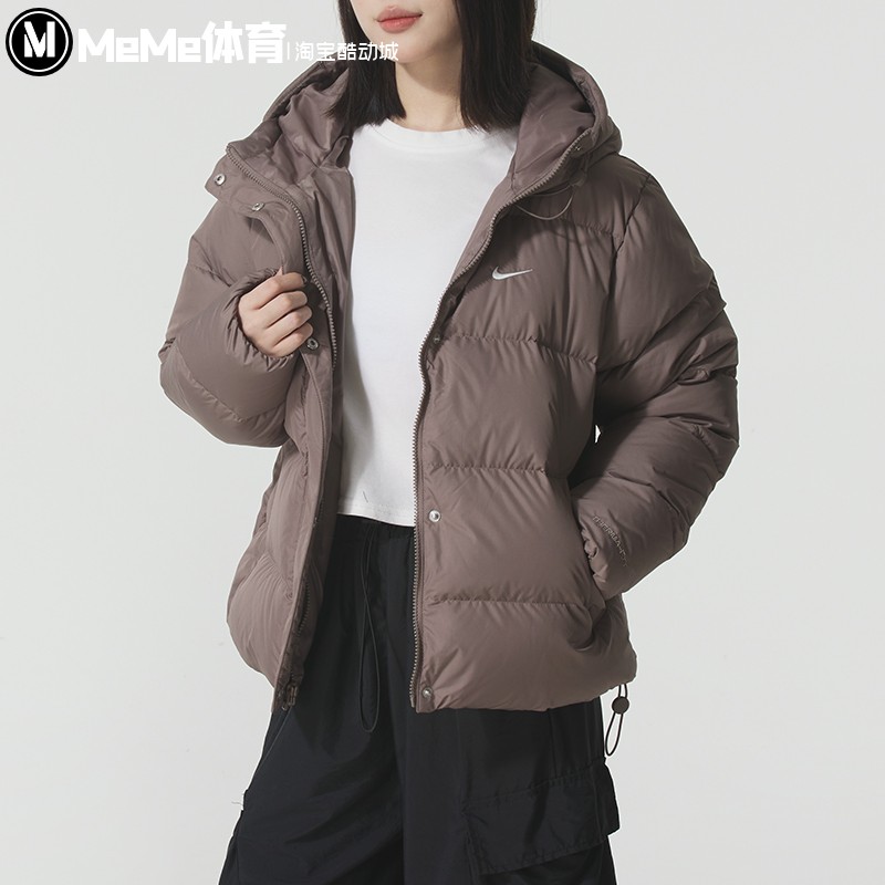 耐克女子羽绒服2025冬季新品拒水保暖鸭绒面包夹克外套IH0728-214