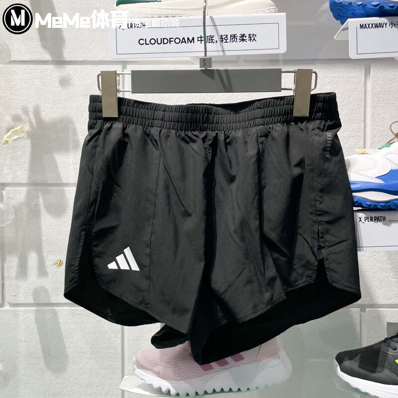 跑步运动训练健身短裤阿迪达斯女