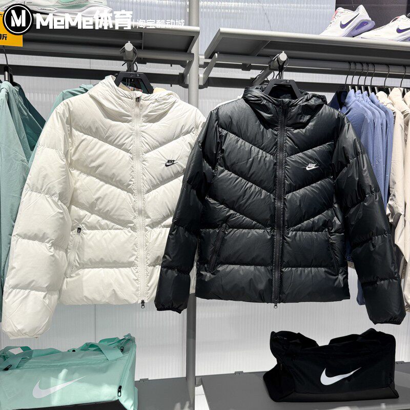 耐克男子羽绒服2025冬季新品宽松保暖休闲运动夹克外套HQ7791-011