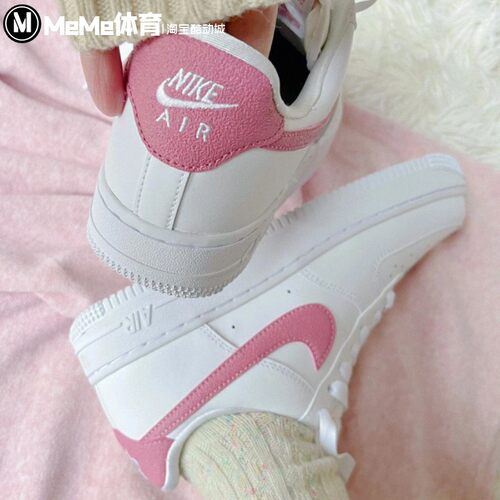 Nike耐克女鞋2025冬款AF1甜美风空军粉钩运动休闲板鞋 DC9486-111