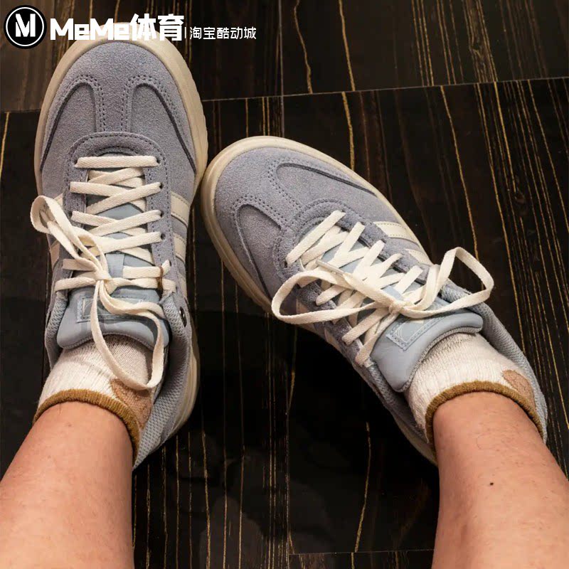 阿迪达斯2026秋款女鞋PLATFORM奶蓝三道杠增高通勤百搭板鞋LA4354