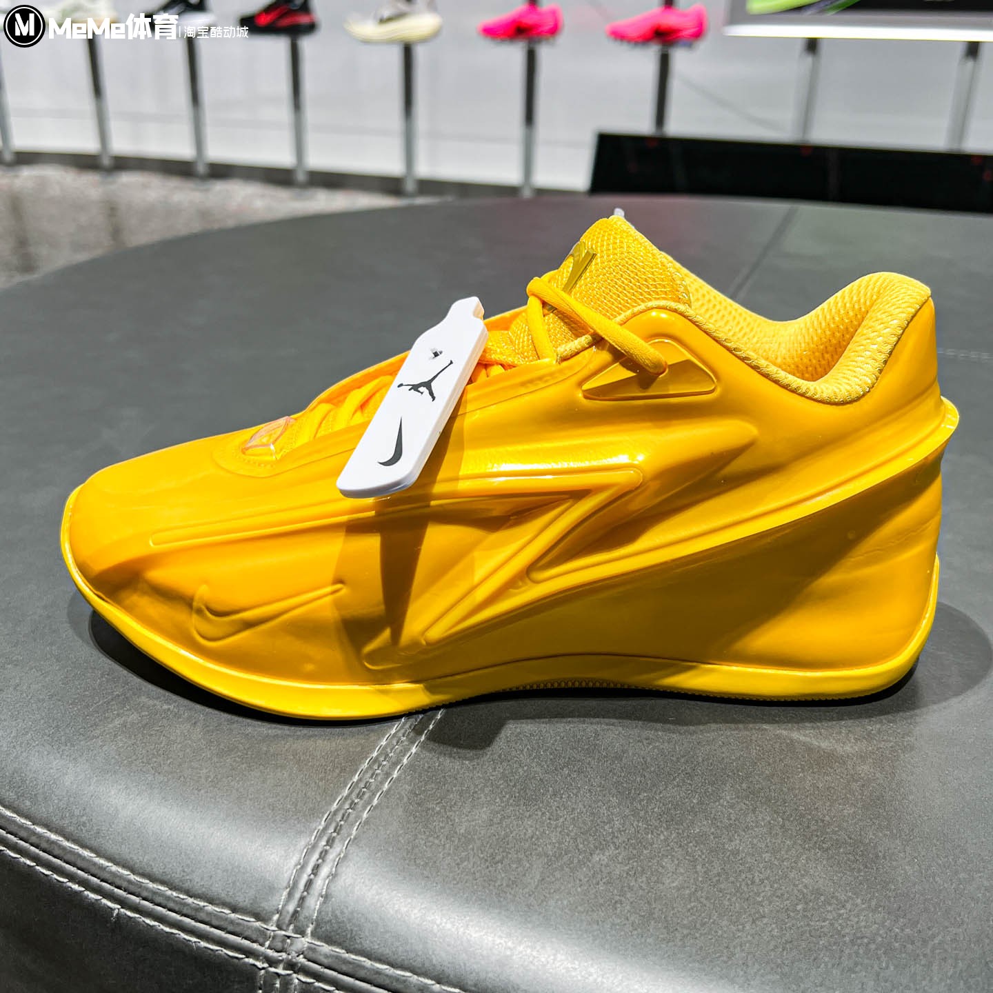 耐克男鞋2026秋款KD19 EP亮黄漆皮缓震厚底增高蓝球鞋 IH1120-700