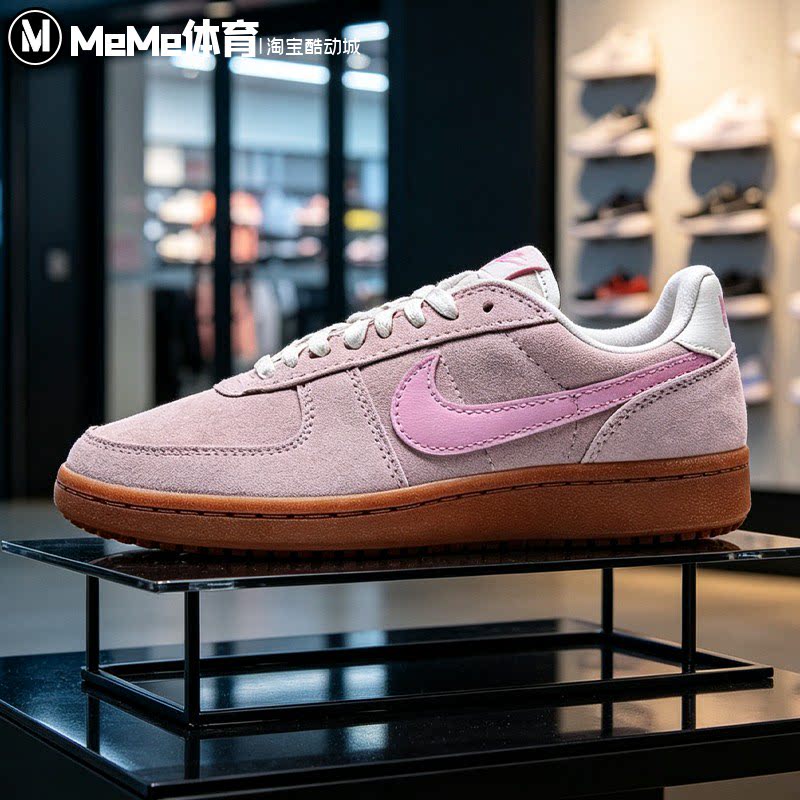 Nike耐克女鞋2026秋浅粉麂皮生胶底温柔风学生低帮板鞋IQ9949-600
