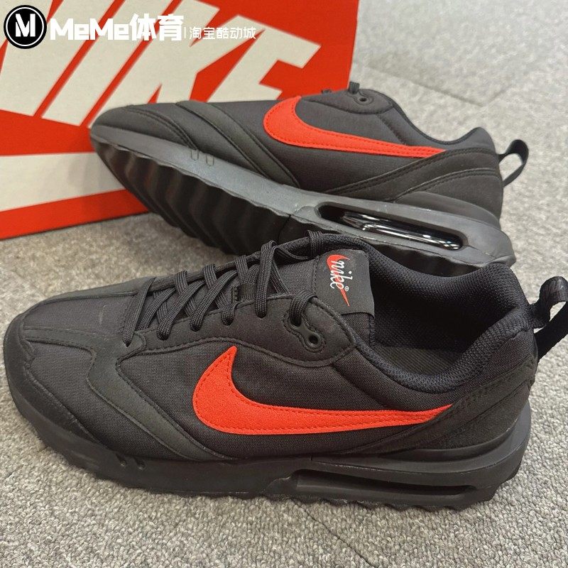 耐克男鞋2025新品Air Max Dawn复古黑红撞色气垫跑步鞋DR8618-001