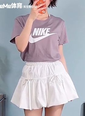 Nike耐克2026夏新品女子大LOGO香芋紫显白透气短袖T恤 DX7907-226