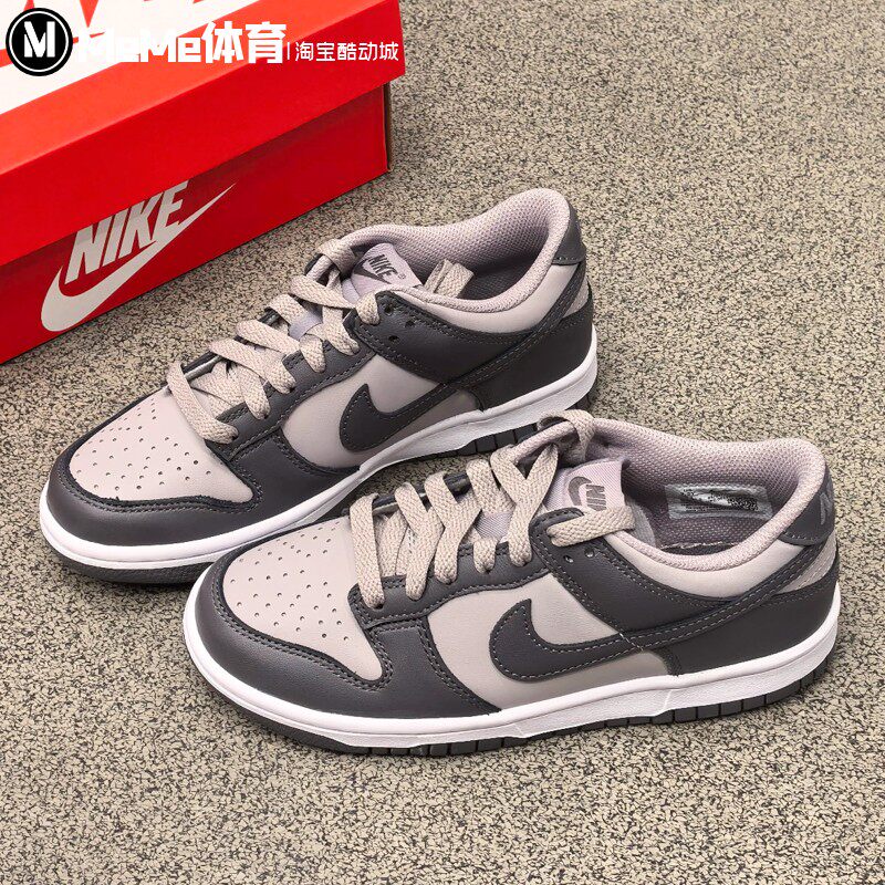 耐克大童鞋2025冬新品DUNK经典低帮耐磨雾紫休闲滑板鞋FB9109-203