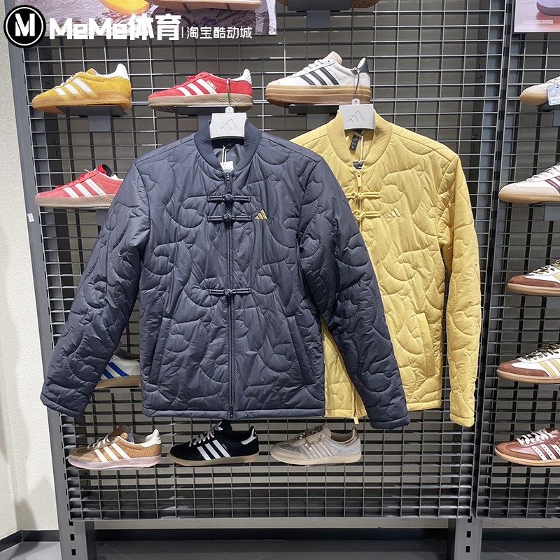 阿迪达斯男女同款2026春款新中式拒水柔软保暖运动休闲棉服KS0408