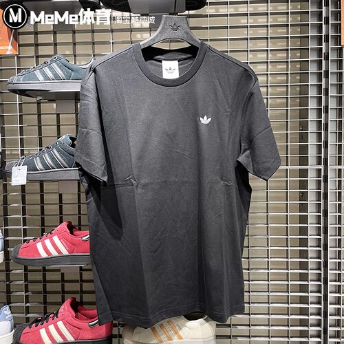 阿迪达斯男子短袖上衣2025秋季款舒适纯棉熊猫印花运动T恤 IB7063