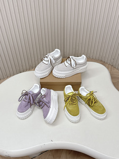 低帮真皮系带厚底休闲运动鞋 Angela 2026新款 女鞋