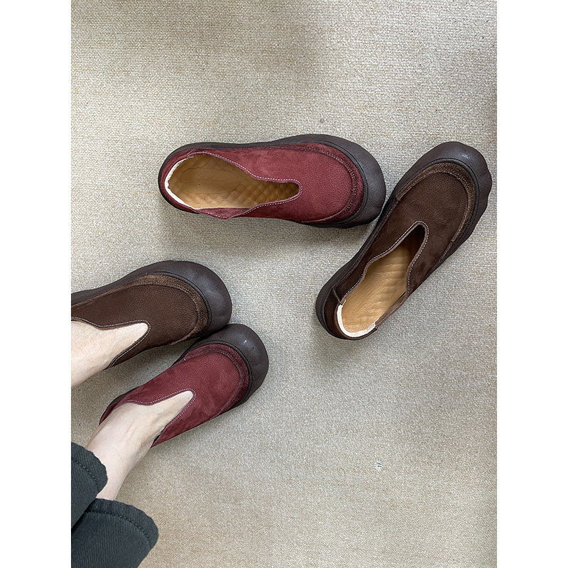 -百搭真皮平底懒人鞋单鞋休闲春夏防滑奶奶鞋1221,女鞋,浅口单鞋,淘宝优惠券,粉丝福利购,淘宝优惠卷