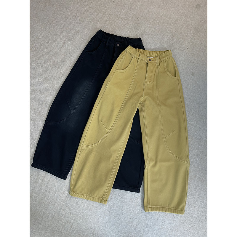 高腰直筒牛仔裤休闲裤女宽松显瘦百搭长裤休闲时尚88051-5