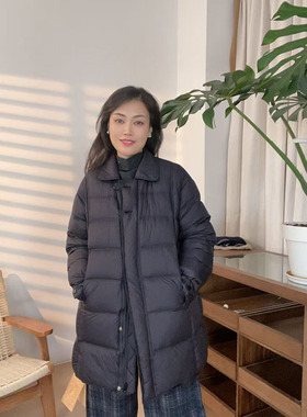 2025秋冬新款90白鸭绒翻领羽绒服女宽松显瘦百搭休闲外套-7717