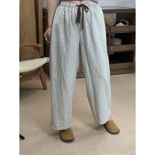 DaoZi/丹丹高端雨露野麻休闲裤010-1