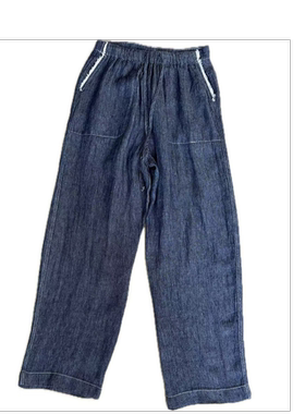 2026爆爆款时尚百搭中高腰薄款亚麻直筒休闲女九分裤8005