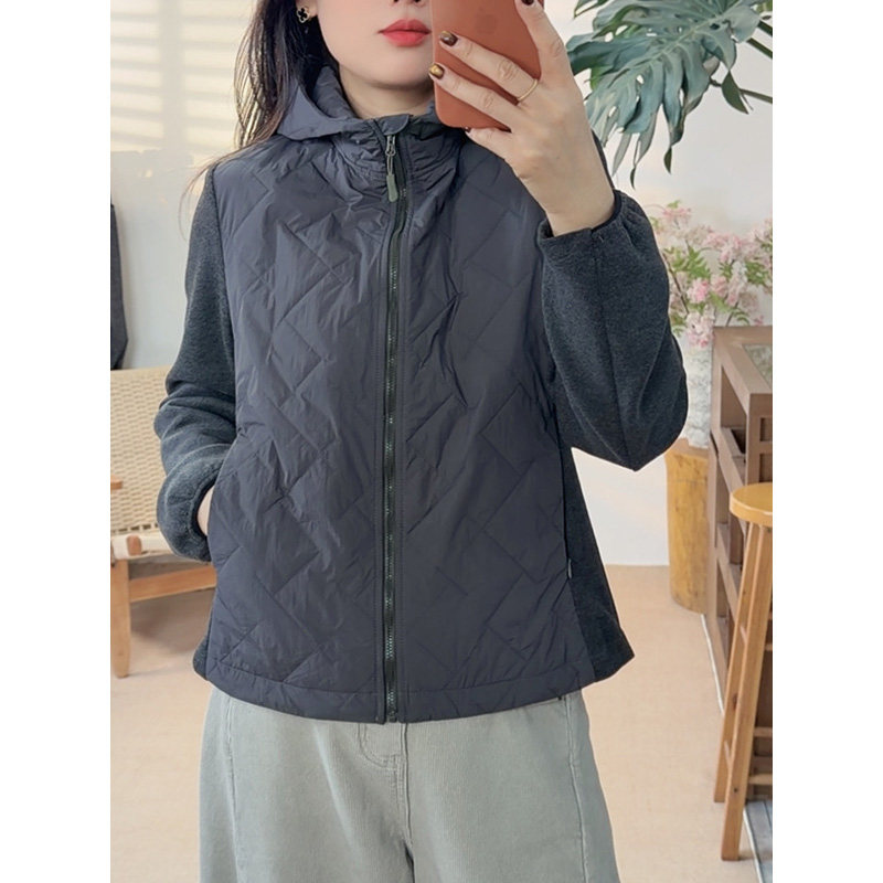 【岚冬】秋冬气质连帽休闲显瘦保暖小棉服女百搭时尚外套9107