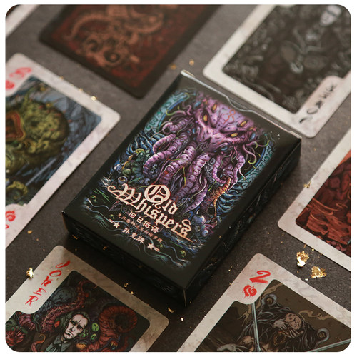 《旧日低语》同款扑克牌插画版克苏鲁神话收藏原创主题墨鱼游戏