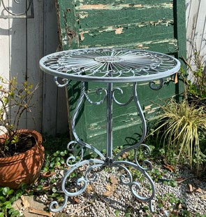 莫里斯花园 花园家居用品复古旧蓝桌子茶几花架