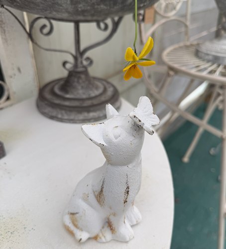 莫里斯花园 花园杂货铸铁蝴蝶猫咪花园摆件