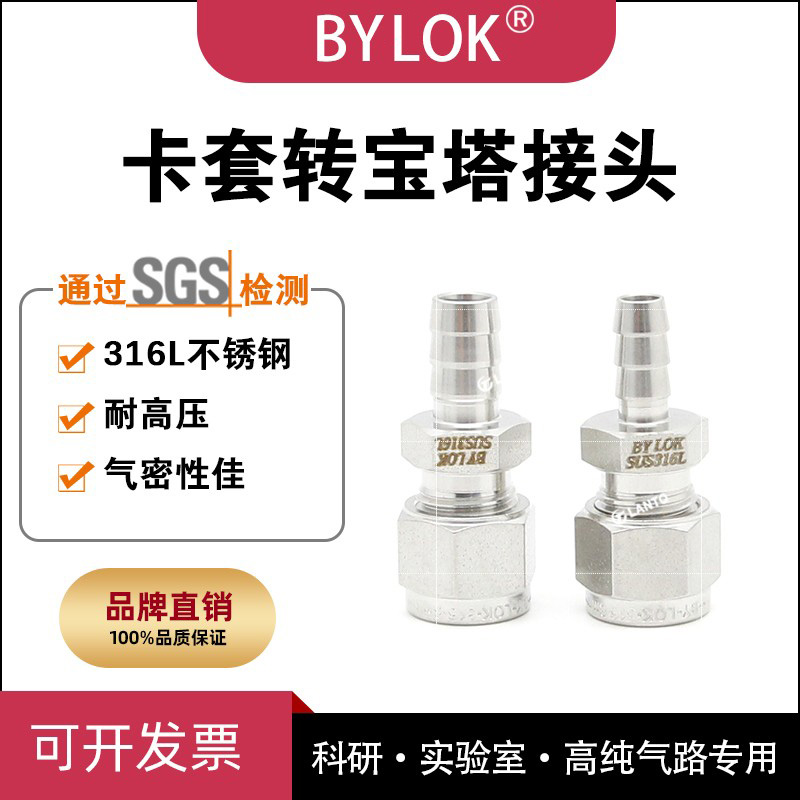 BYLOK广州卡套转宝塔316L不锈钢