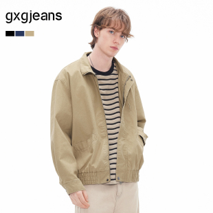 26春新品 休闲宽松夹克外套男士 多色立领廓形工装 gxgjeans男装