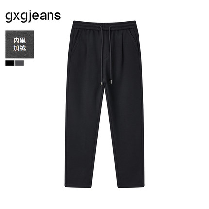 gxg.jeans男装 加绒简约休闲宽松直筒卫裤休闲裤长裤 24冬季新款