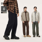 25秋冬热卖 男裤 加绒简约水洗设计宽松直筒牛仔裤 gxg.jeans男装