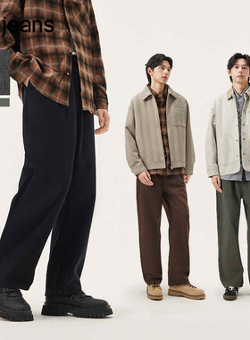 gxg.jeans男装  加绒简约水洗设计宽松直筒牛仔裤男裤 25秋冬热卖