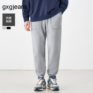 休闲裤 gxgjeans男装 2024年冬季 新款 子 保暖加绒束脚裤 2色可选