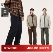 gxg.jeans男装 25秋冬热卖 加绒简约水洗设计宽松直筒牛仔裤 男裤