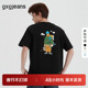 后背趣味印花潮流宽松圆领短袖 T恤男生 25夏季 gxg.jeans男装 新款