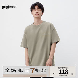 gxgjeans男装短袖T恤男