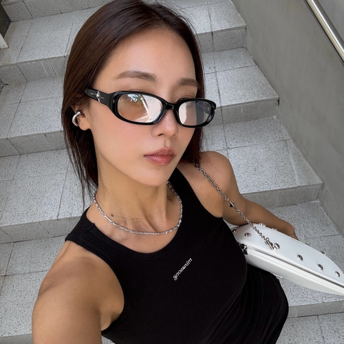 MELIYA韩版TR90猫眼框眼镜架女黑色方框可配度数y2k辣妹近视眼镜