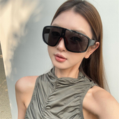 户外骑行黑色水银高级感墨镜女潮方圆脸显瘦运动登山滑雪太阳眼镜