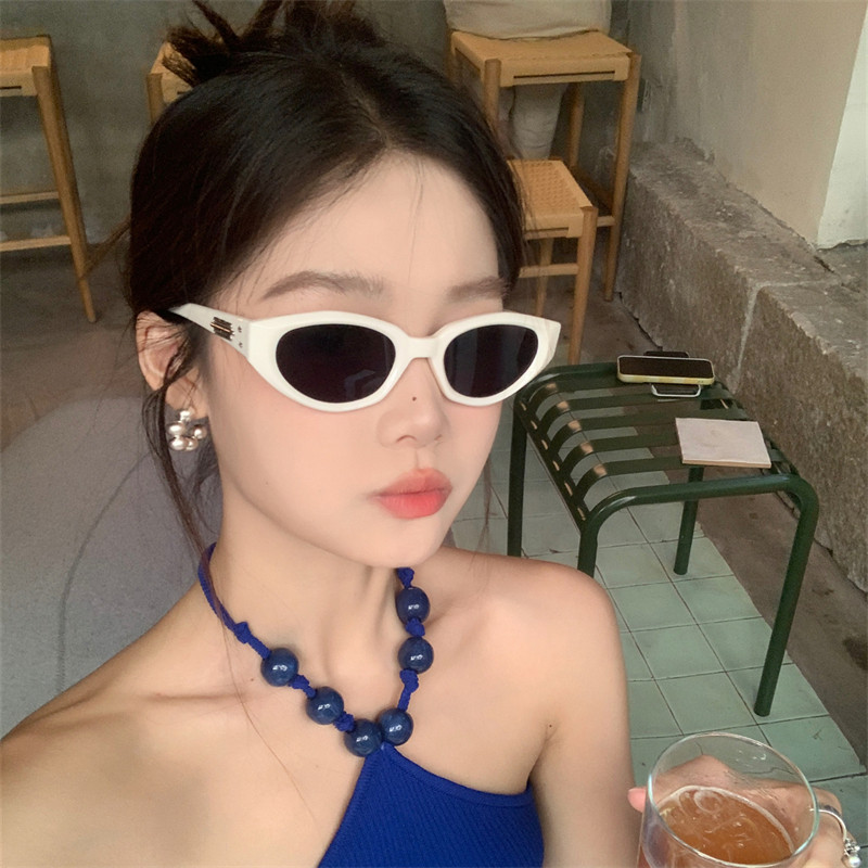 MELIYA墨镜女复古猫眼个性太阳眼镜白色防紫外线凹造型可换配饰潮,ZIPPO/瑞士军刀/眼镜,太阳眼镜,淘宝优惠券,粉丝福利购,淘宝优惠卷